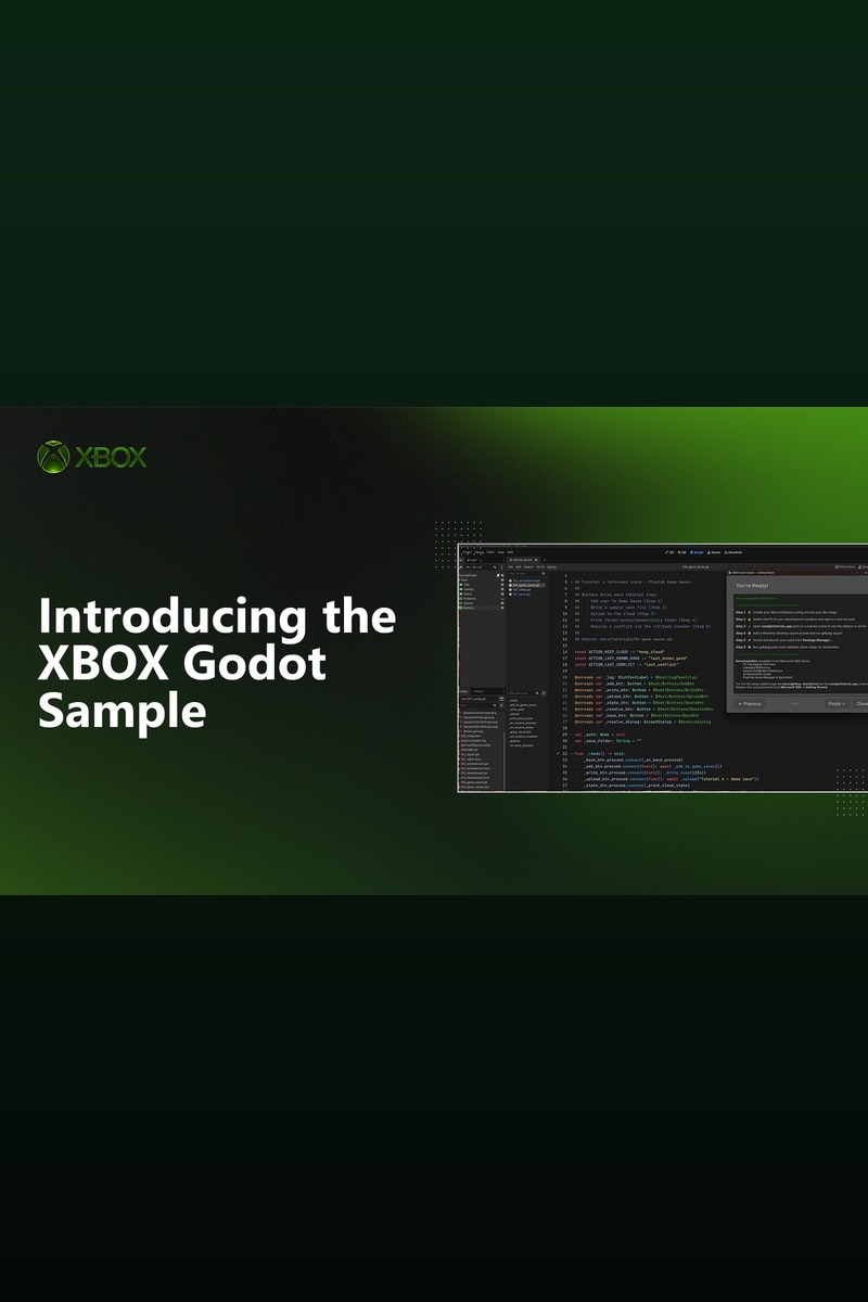 Introducing the XBOX Godot Sample - official announcement art
