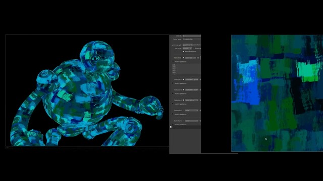 The Wild Robot painterly tool: brushstroke filter with pattern library